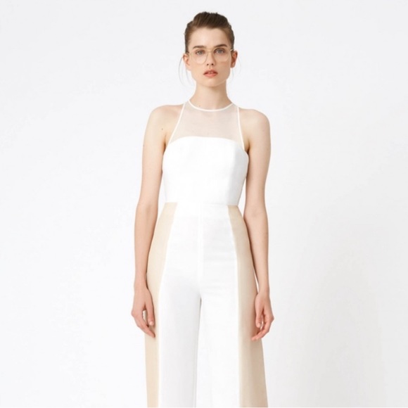 AQ/AQ The Acacia Fringe Jumpsuit in White, size 10 - Picture 2 of 14